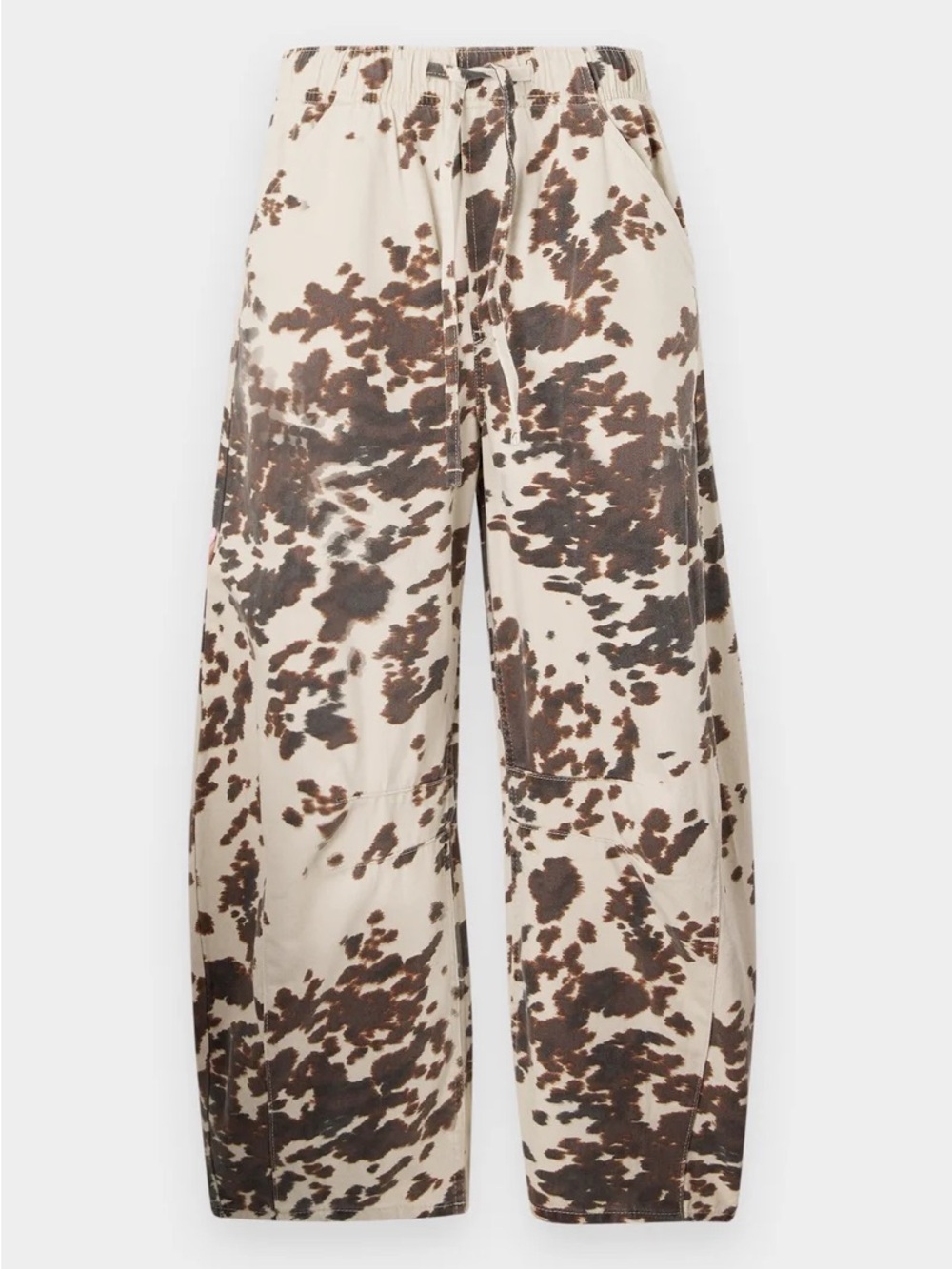 Gap Women's Cow-Print Wide Leg Pants - Brown/Cream